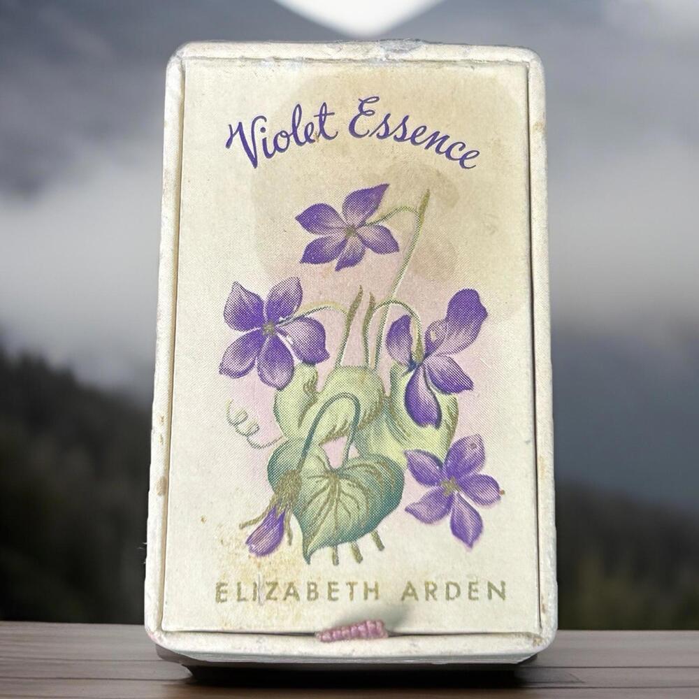 Vintage 1930s Elizabeth Arden Violet Essence Perfume Bottle Mini in Box Empty